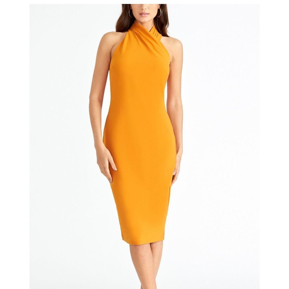 NEW WITH TAGS: RACHEL Rachel Roy Halter Sheath Dress - Light Orange, Small